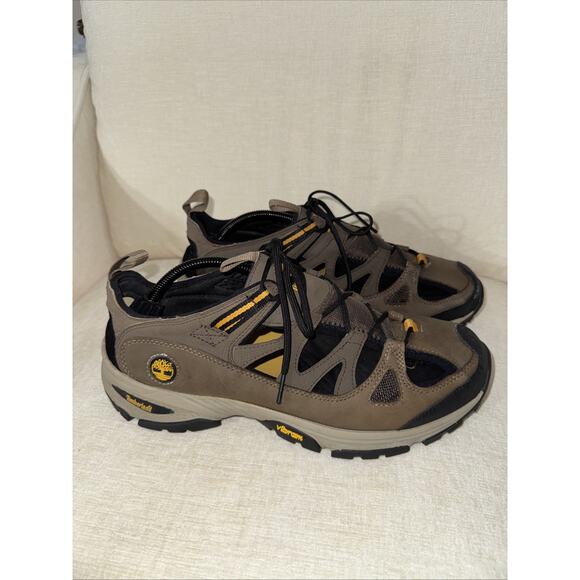 Timberland 8491 Brown Leather Sport Sandals Men’s US 11.5 Outdoor Adjustable EUC main image 5